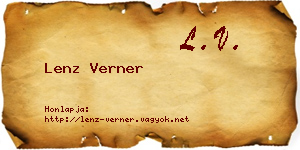 Lenz Verner névjegykártya